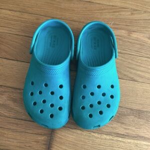 Kids Teal crocs size 13